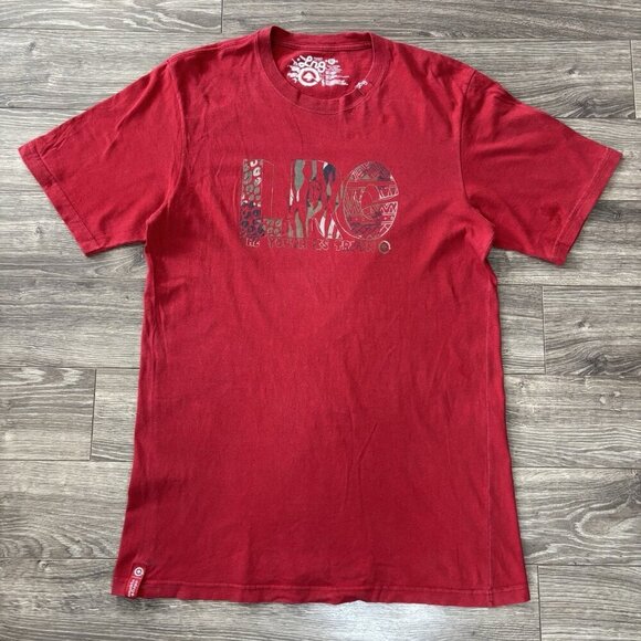 VTG Lifted Research Group LRG  Mens T-shirt Red Size M Graphic Tee Tree Y2K - Picture 1 of 12